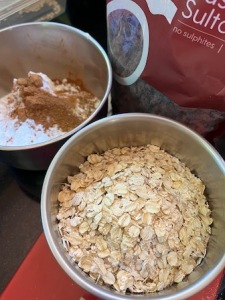Oats, flour and spices